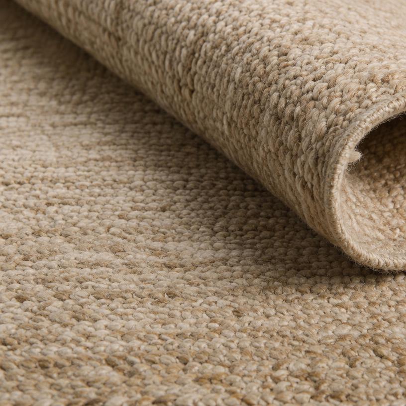 Hand-knotted wool rug, oatmeal