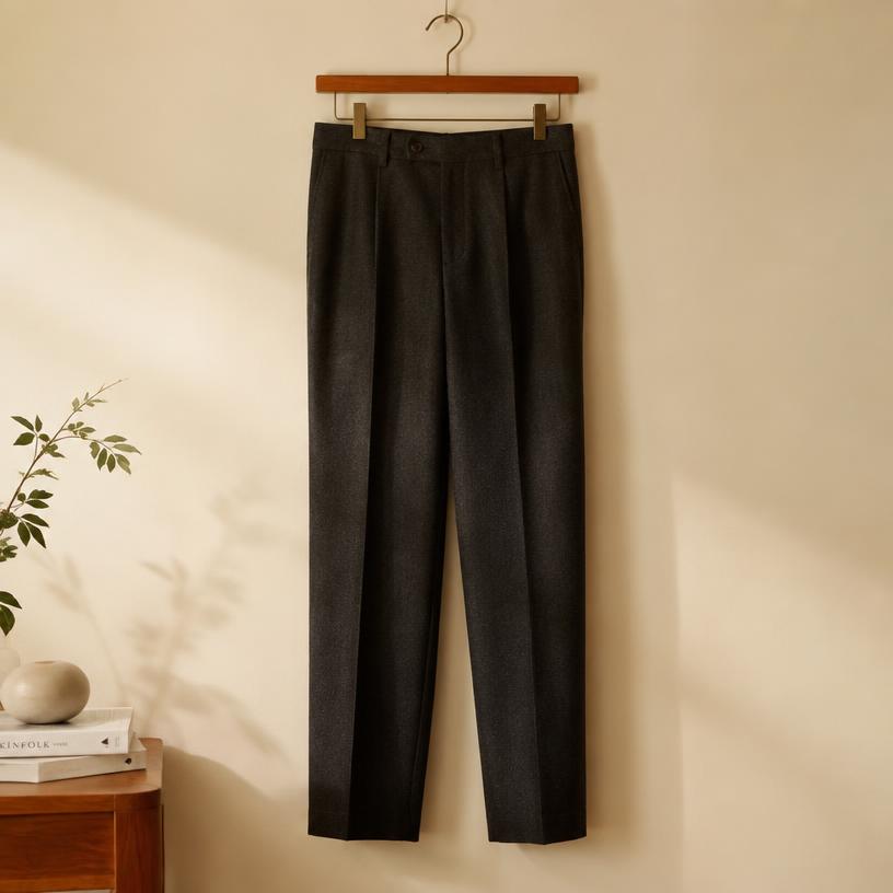 Tailored wool-blend trousers