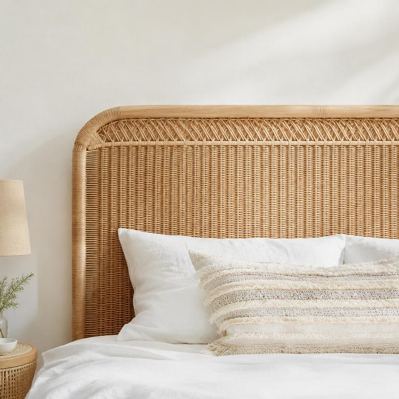 Rattan bedhead, queen